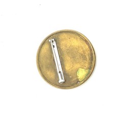 Vintage Depose France Brooch Courting Couple Trombone Clasp Old World Brass Gift