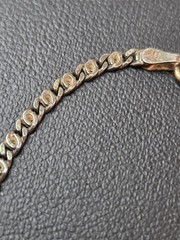 Vintage 925 Sterling Silver Flat Cuban Link 7″ Bracelet Retro 2.46g