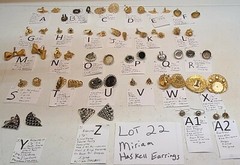 Vtg LOT #22 Miriam Haskell Earrings clip on screwback pierced Many signed Design