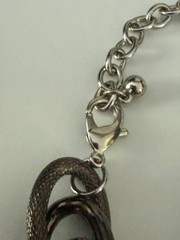 Vintage Silver Tone Chunky Mesh Link Necklace, Alternating Textured Oval Links
