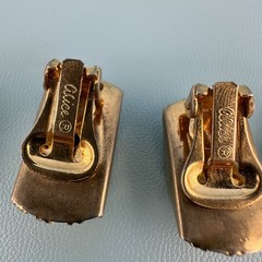 Vintage Designer Clip On Earrings Lot Gold Tone Huggie Climber All Signed