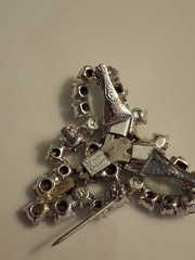 ISKIN Modular 3-in-1 Piece Convertible Brooch Pin & Clip Earrings 1940 Art Deco