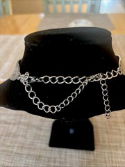 Vintage Hammered Silver Choker Adjustable Length & Articulated Excellent