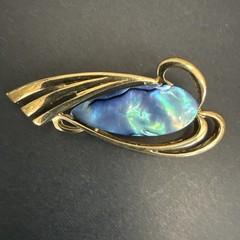 Beautiful Vintage French Creator signed Brooch – Iridescent Exotic Fish 4.5cm