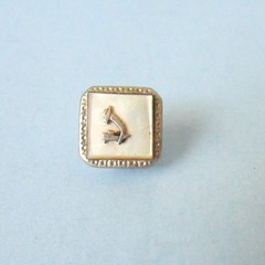 Collar Cuff STUD Button Mother of Pearl Men Patent 1920 Vintage
