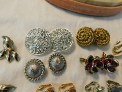 Vintage Earrings Large Lot WEISS CORO COVENTRY MONET Rhinestones 16 Pairs