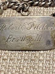 VINTAGE STERLING SILVER ID BRACELET ROBERT E PILCHER BRADLEY III 15 GRAMS