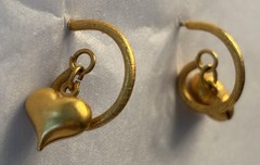 Vintage Revlon Pierced Goldtone Dangle Earrings
