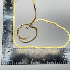 Monet Vintage Gold Tone Long Herringbone Necklace 29″ Opera Everyday Statement