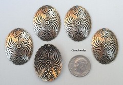 #3516 LARGE ANTIQUED GOLD OVAL PENDANT/ER DROP W/TOP HANG HOLE – 6 Pc Lot