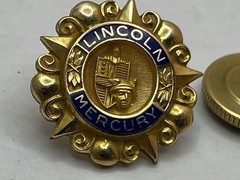Vintage 1950’s LG Balfour 1/10 10K GF LINCOLN-MERCURY Lapel Pin Screw Back & Box