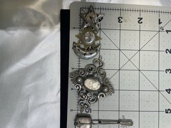 Lot Of VINTAGE STERLING SILVER BROOCHES 925 & TAXCO Flower Guitar Sun Moon Chair