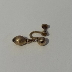 Vtg A&Z 1/20 12K Gold Filled Ball and Brushed Dangle Football Screwback Earrings