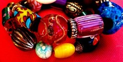 BRACELET BOHO BEADED MEMORY WIRE CUFF GLASS METAL ACRYLIC MULTI-COLOR ADJUSTABLE