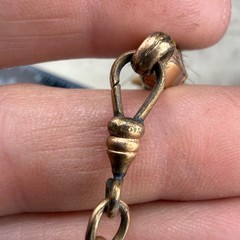 Vintage Victorian Mourning Bracelet Human Hair Intricate Gold Tone 8.5”