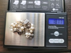 VTG JANICE GIRARDI JGD-LOTUS PEARL Y-Necklace/Rosary Style/Mala .925 Sterling