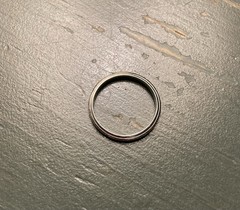 Antique Art Deco 18K White Gold Engraved Wedding Band – Size 6.25