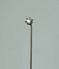 Bundle of 4 Lapel Stick Pins 1/20 12K GF Gold Tone Faux Stones Accessory Jewelry