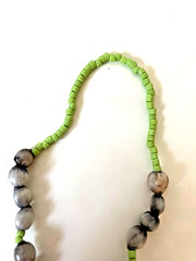 Hawaiian Beads & African Seed Pod Necklaces Vintage 1970s Lot of 2