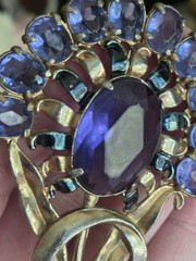 Absolutely stunning large 40s Statement Piece Pot Metal Brooch