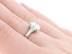 Vintage 1.94 ct Diamond and 18 ct White Gold Solitaire Ring