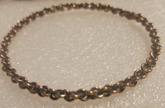 VINTAGE 3 Copper Bangle Bracelet 7 1/2″ To 8″ 3/4″ 1/4″ 1/5″ Wide Twist Floral
