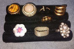 Lot Of 88 Mixed Vintage Signed To Some Costume Modern Rings Untested