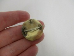 ANTIQUE ESTATE VICTORIAN GOLD FILLED PENDANT BROOCH PIN with IVY LEAF