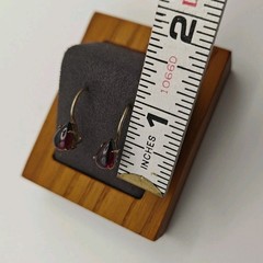 Vtg 24k Gold Plated Sterling Silver 925 Facets SF Garnet Drops 2.25g