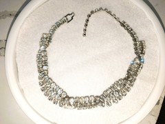 Spectacular Eisenberg signed twisted crystal necklace
