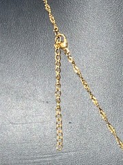 Vtg Gold-tone Double-sided Tiger’s Eye Pendant on Twisted Link Chain Necklace
