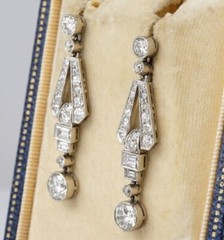 3.00Ct Art Deco Style Lab Created Diamond Engagement Wedding 925 Silver Earrings