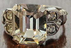 Vintage Uncas Mfg Co Sterling Silver CZ Ring