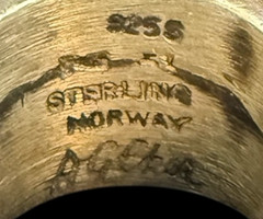 Anna Greta Eker for PLUS Norway Sterling Silver “Ridged” Modernist Ring