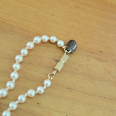 LES BERNARD INC Faux Pearl Graduated Necklace 22 Inch Signed Vintage
