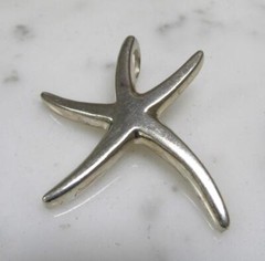 Sterling Silver Starfish Pendant; Signed ATI ~ 9grams ~ 3-H195