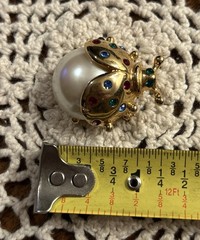 Vintage Marvella Ladybug Brooch Excellent Condition