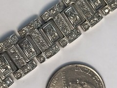 2.16 CTTW SI2 K Natural Diamond 14k White Gold Tennis Bracelet 62.7 G