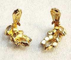 Gorgeous Vintage AB and Clear Rhinestone Dangle Brooch Pin & Earrings