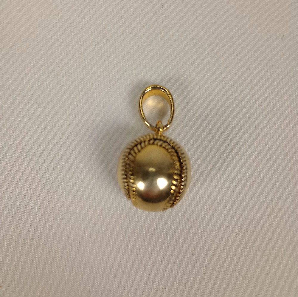 Vintage Heavy Baseball Pendant Charm Sports Jewelry Unmarked