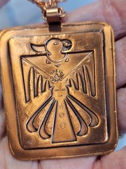 Copper Thunderbird pendant necklace