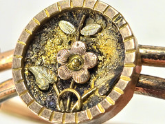 Antique Victorian Bracelet Etruscan Revival Bypass Gold Filled 5.5 In. Expands