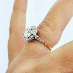 2.50Ct Old European Cut Lab Craeted Diamond Art Deco 925 Silver Engagement Ring