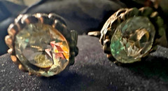 Vintage Kramer Signed Clear Crystals Rhinestones Round Clip-on