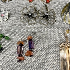 Vintage Earring Lot Clip Ons Pierced Screw Back Dangle Hoops Marino 15 Pair