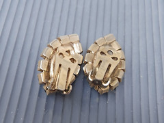 Vintage Juliana D&E Purple AB Rhinestone Gold tone Clip on Earrings