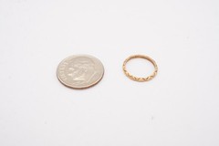 Vintage 10k Yellow Gold Childs Ring Textured Size 0.5 T8