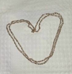 54″ Silvertone Vintage Chain West Germany Silver Alloy