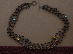 Antique Victorian Religious Multi Strand Drape Necklace Togggle Clasp Beautiful