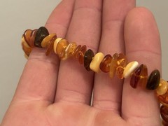 Vintage Baltic Honey Amber Polished Graduated Oval Bead Necklace 17 Inches Long